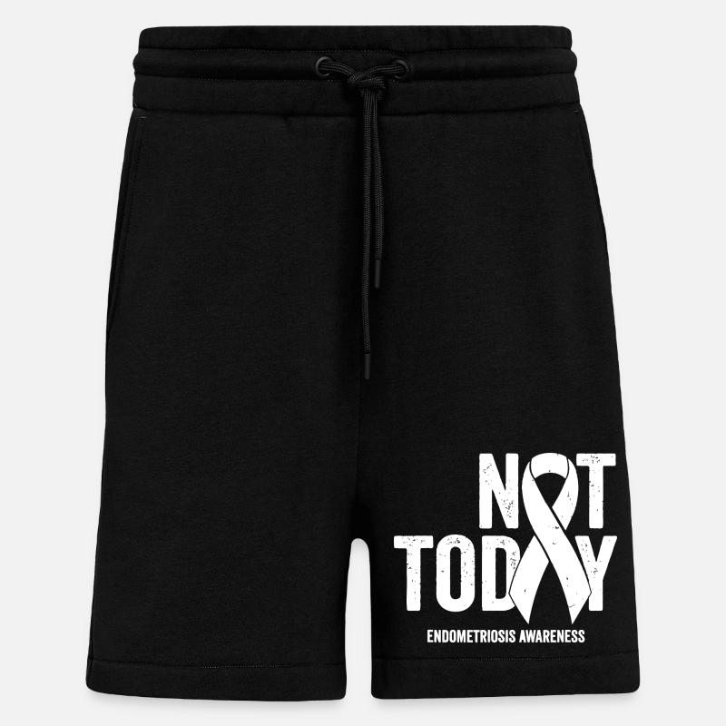 Not Today Endometriosis Ribbon Tee - Shorts - made by SPREAD - SOLID BLACK