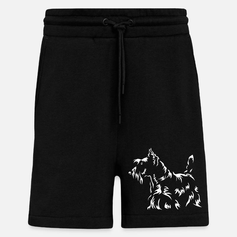 Scottish Terrier « Édition noire » - Short bio décontracté fabriqué en UE - SOLID BLACK
