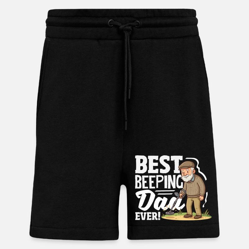 Meilleur détecteur de père bip - Short bio décontracté fabriqué en UE - SOLID BLACK