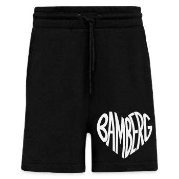 Bamberg Herz Typo - Shorts - made by SPREAD - SOLID BLACK - Vorne