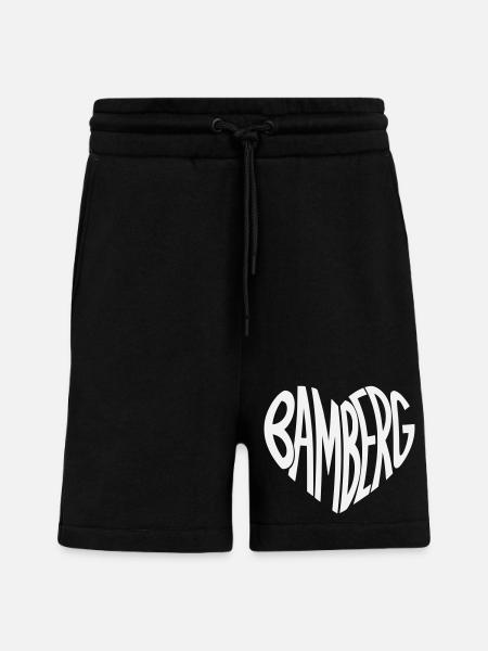 Bamberg Heart Typo - Shorts - made by SPREAD - SOLID BLACK