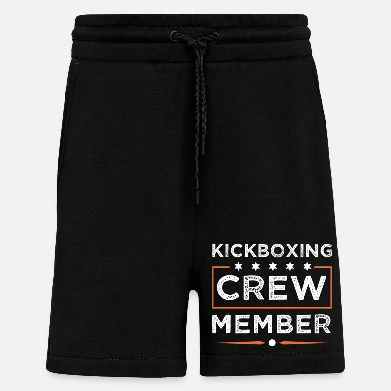 Équipe de kickboxing - Short bio décontracté fabriqué en UE - SOLID BLACK