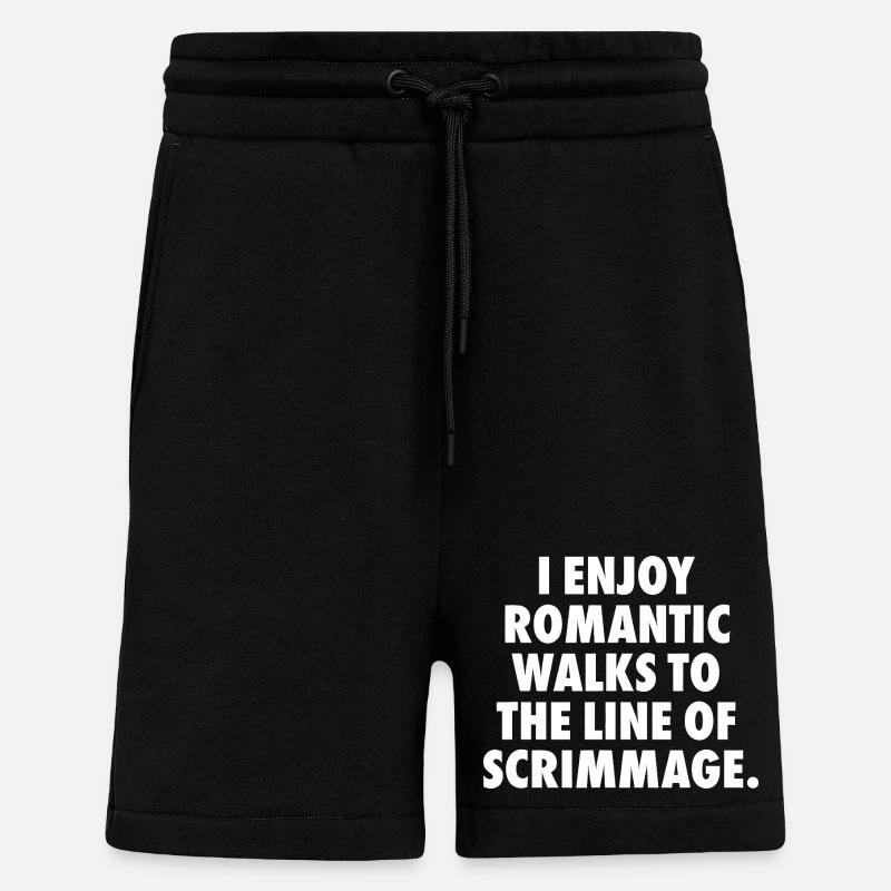 Romantic Scrimmage Line Tee - Shorts - made by SPREAD - SOLID BLACK