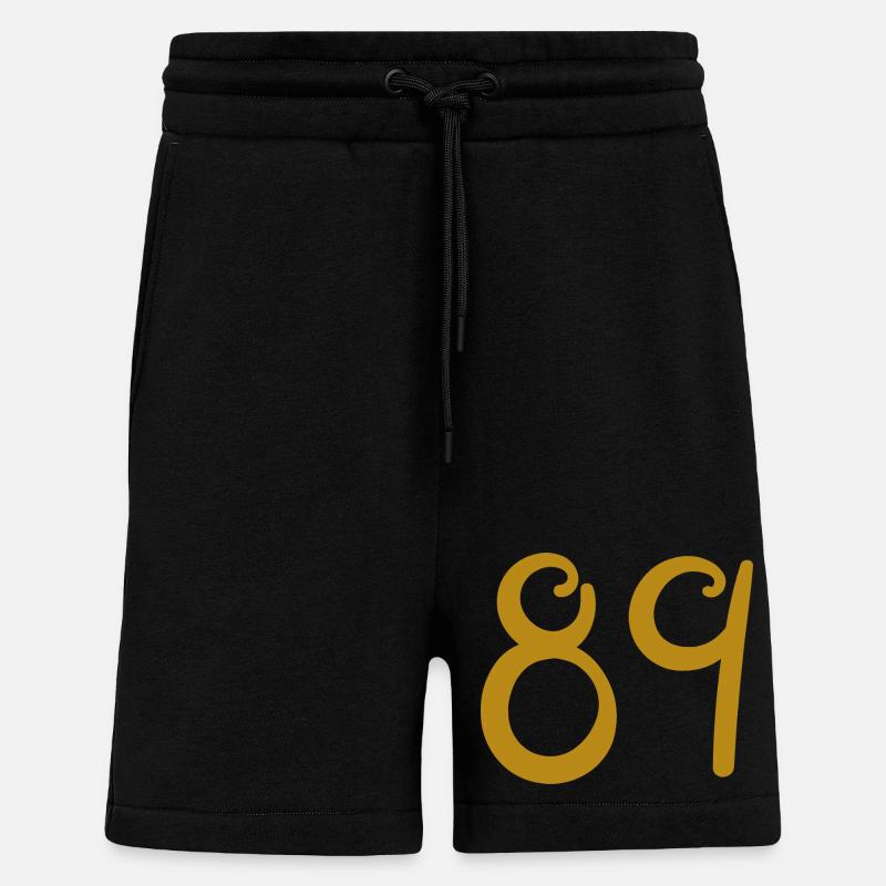 89 - Short bio décontracté fabriqué en UE - SOLID BLACK