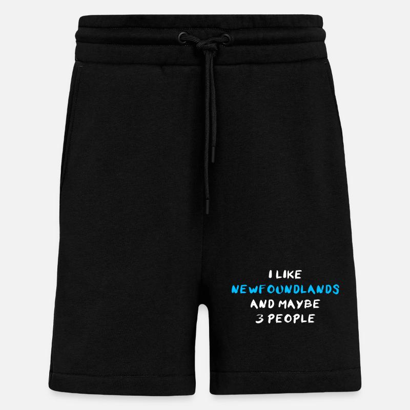 Neufundländer de Terre-Neuve - Short bio décontracté fabriqué en UE - SOLID BLACK