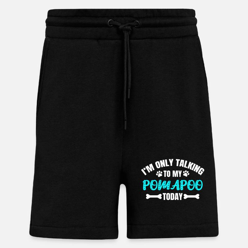 Pomapoo Pom-A-Poo - Short bio décontracté fabriqué en UE - SOLID BLACK