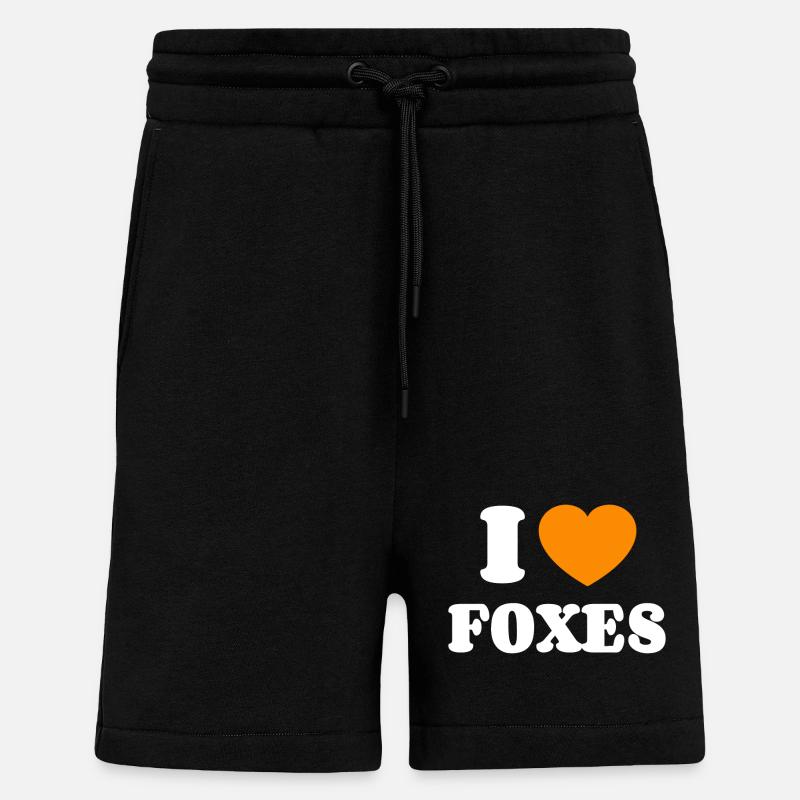 Dear foxes, - Shorts - made by SPREAD - SOLID BLACK