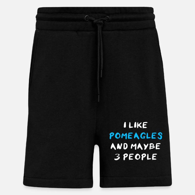 Pomeagle - Short bio décontracté fabriqué en UE - SOLID BLACK