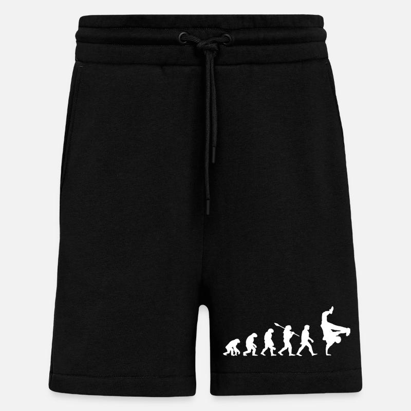 Hip-Hop-Breakdance-Evolution - Hip-Hop-Geschenkidee - Shorts - made by SPREAD - SOLID BLACK