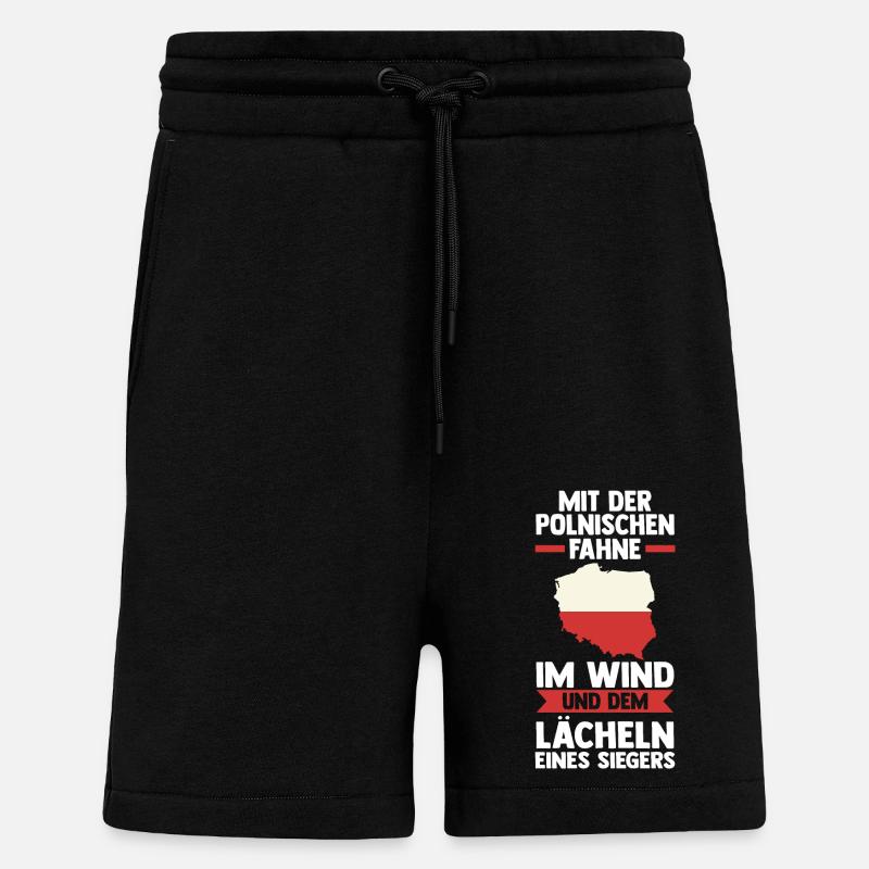 Pole Polnisch Polen - Shorts - made by SPREAD - SOLID BLACK