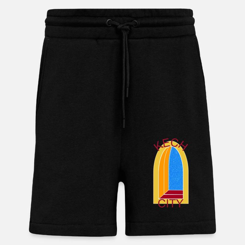 KECH CITY WINDOW 2 - Short bio décontracté fabriqué en UE - SOLID BLACK