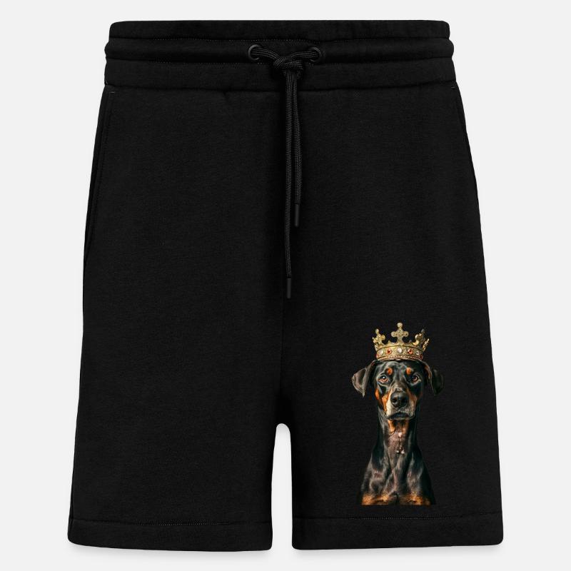 Doberman - Short bio décontracté fabriqué en UE - SOLID BLACK