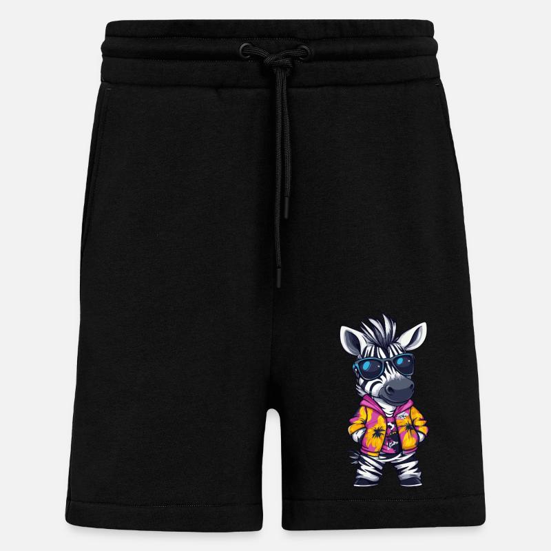 Zebra Comic Lustig Sommer - Shorts - made by SPREAD - SOLID BLACK