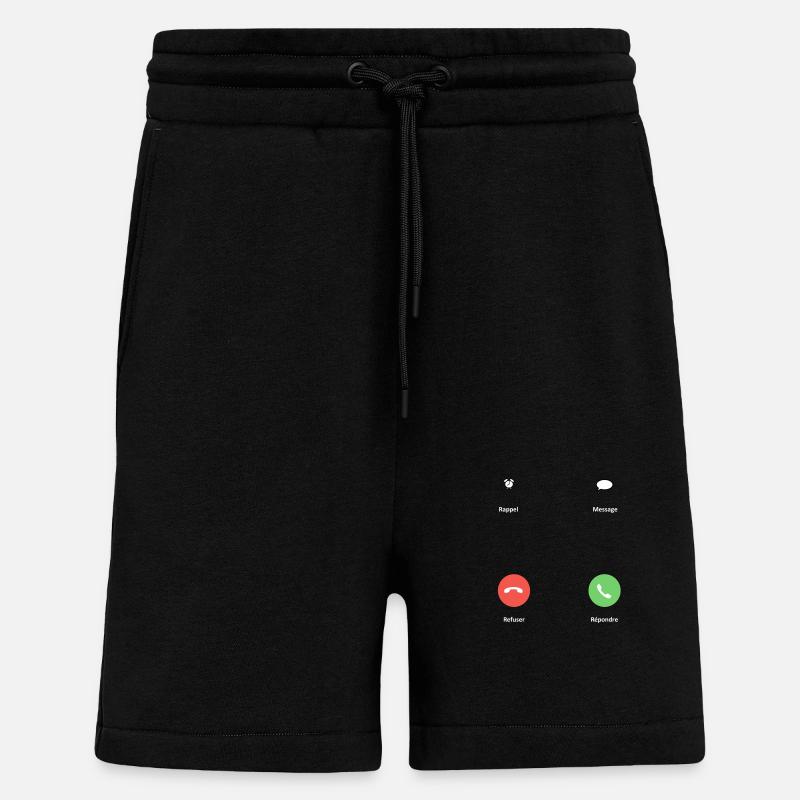 Appel - Short bio décontracté fabriqué en UE - SOLID BLACK