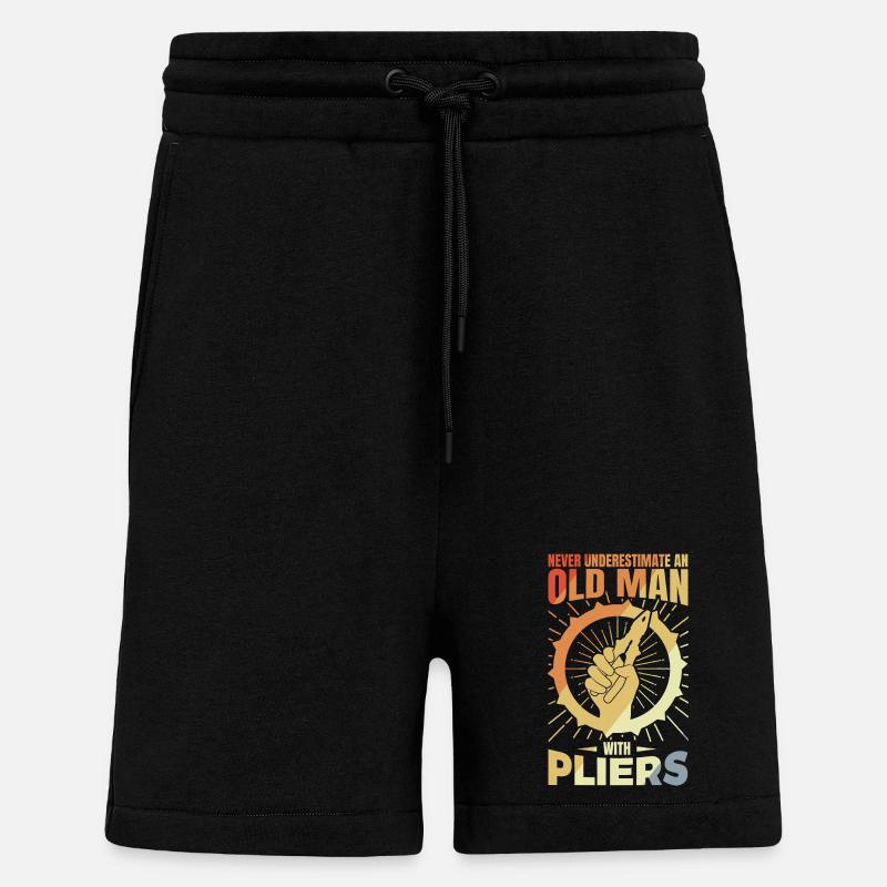 Old electronics technician - Shorts - made by SPREAD - SOLID BLACK