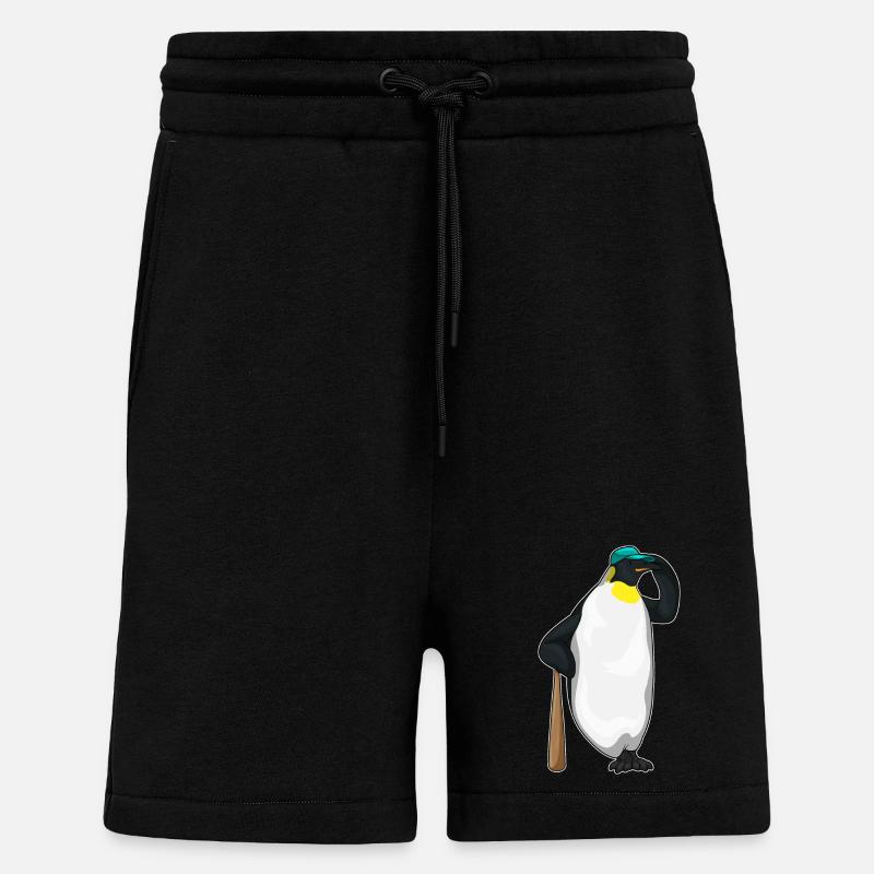 Penguin Baseball Baseball Bats - Shorts - made by SPREAD - SOLID BLACK