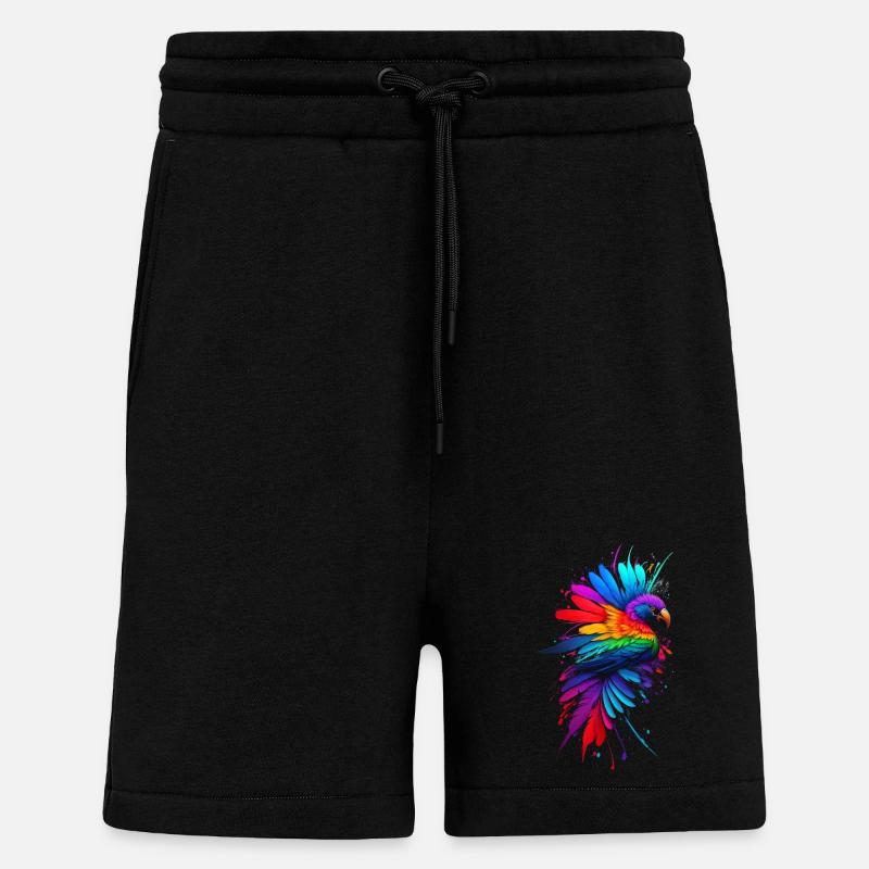Oiseau de paradis - Short bio décontracté fabriqué en UE - SOLID BLACK