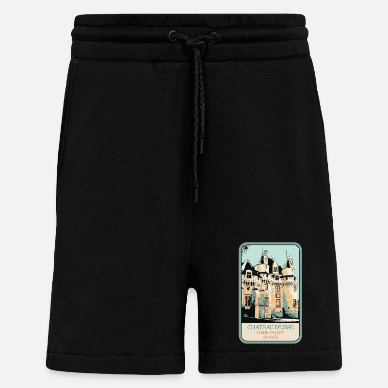 Château d'Ussé, Loire-Tal - Shorts - made by SPREAD - SOLID BLACK