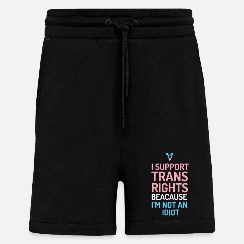 I Support Trans Rights - Shorts - made by SPREAD - SOLID BLACK