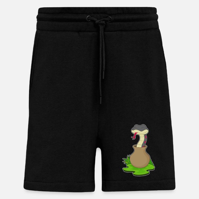 Snake Vase - Shorts - made by SPREAD - SOLID BLACK