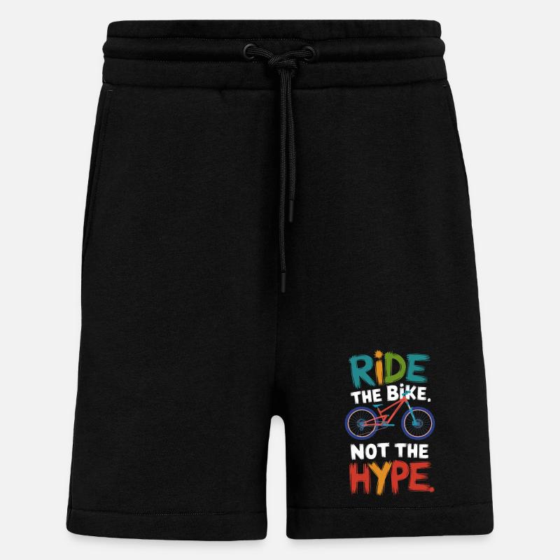 Lebendiges Bike-Rallye-Statement - Shorts - made by SPREAD - SOLID BLACK