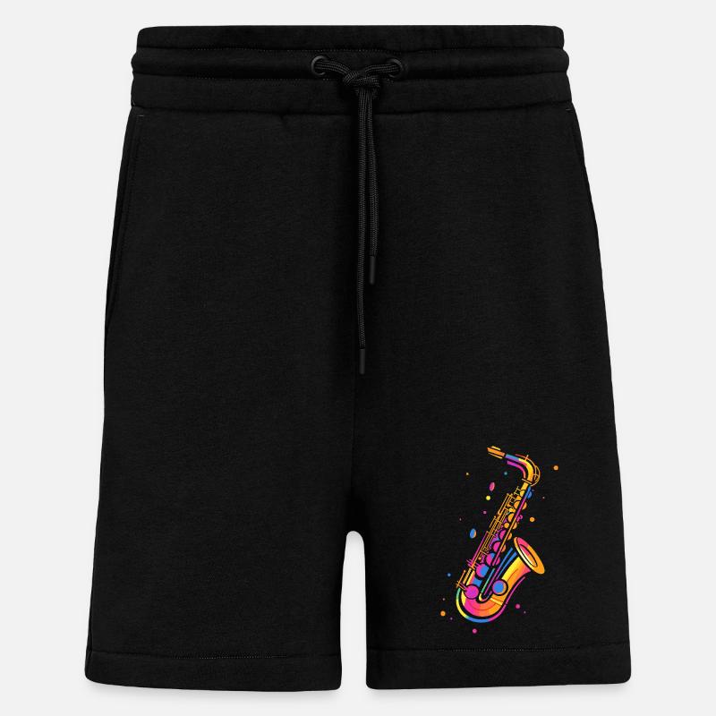 Retro Saxophon - Shorts - made by SPREAD - SOLID BLACK