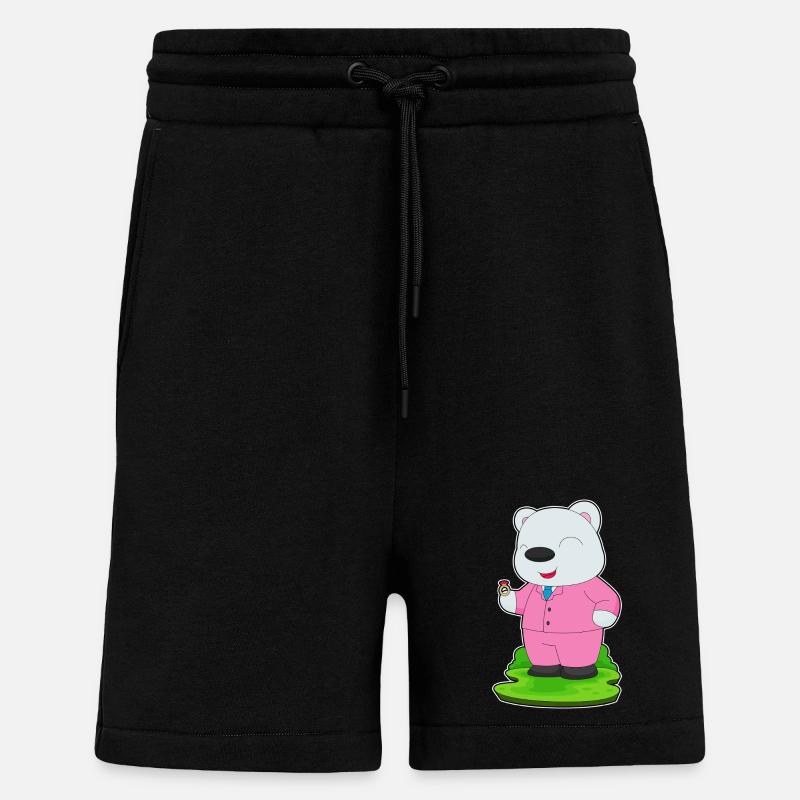Eisbär Bräutigam Ehering Hochzeit - Shorts - made by SPREAD - SOLID BLACK