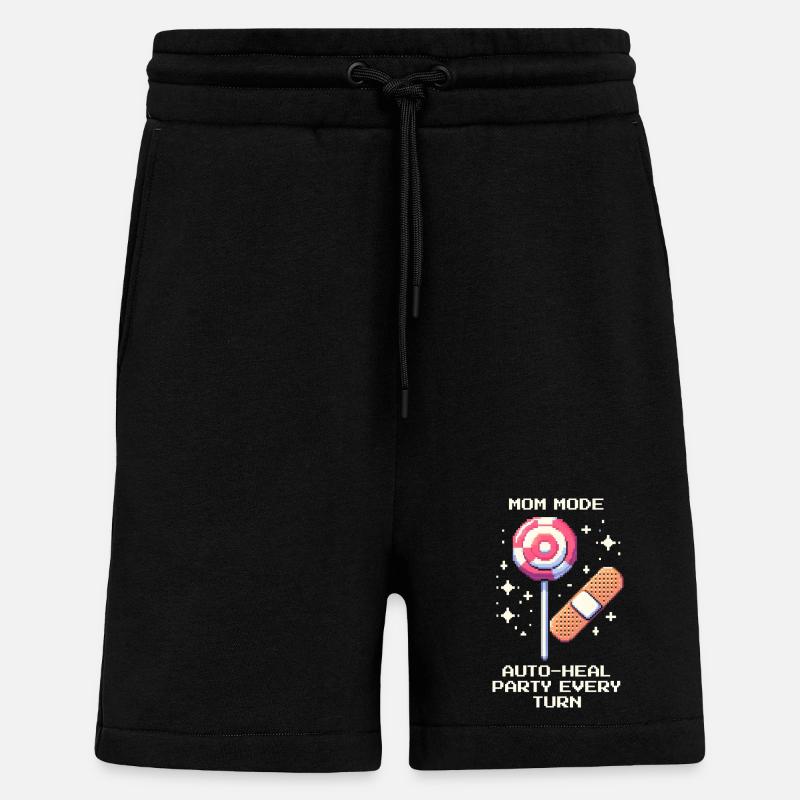 Mama-Modus: Auto-Heal jede Runde | Eltern - Shorts - made by SPREAD - SOLID BLACK