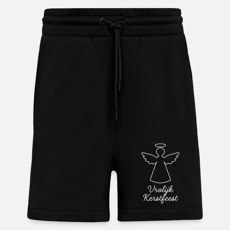Werihnachtsengel Vrolijk Kerstfeest Engel - Short bio décontracté fabriqué en UE - SOLID BLACK