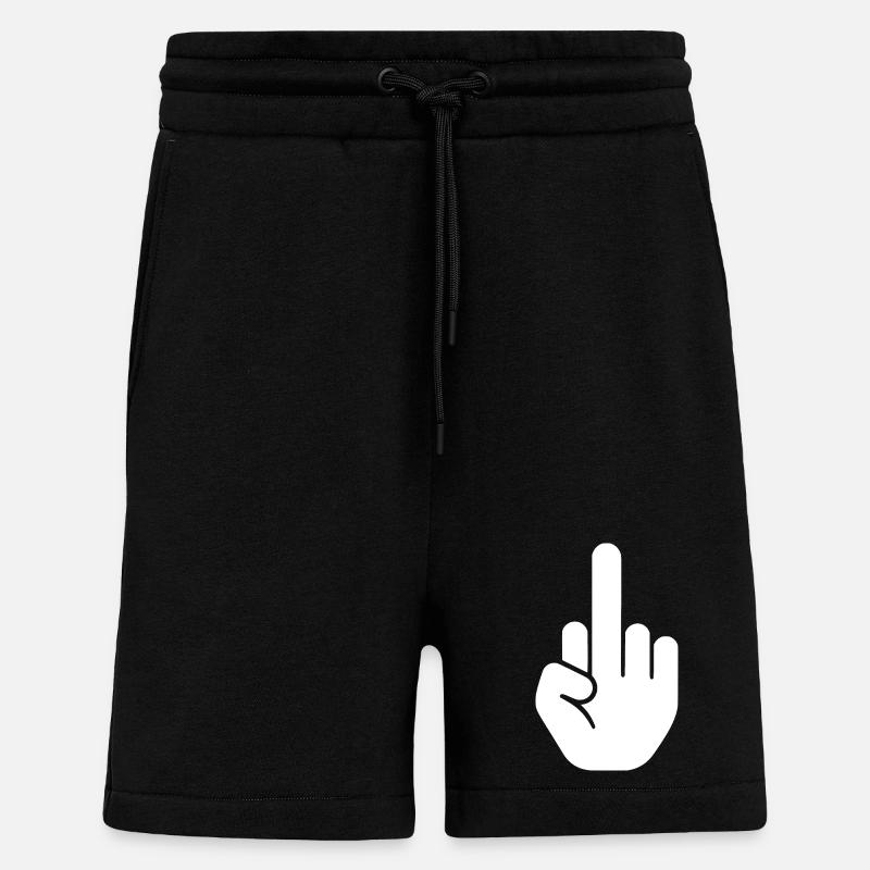 Middle finger - Shorts - made by SPREAD - SOLID BLACK