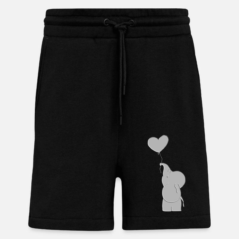 elefant relief luftballon - Shorts - made by SPREAD - SOLID BLACK