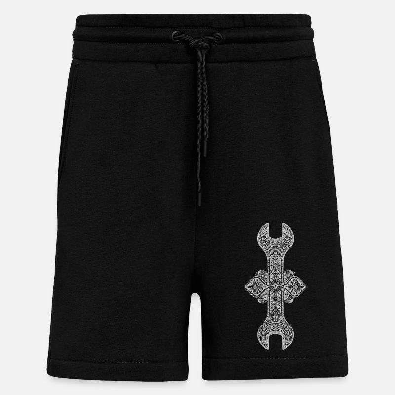 Clés à fourche - Short bio décontracté fabriqué en UE - SOLID BLACK