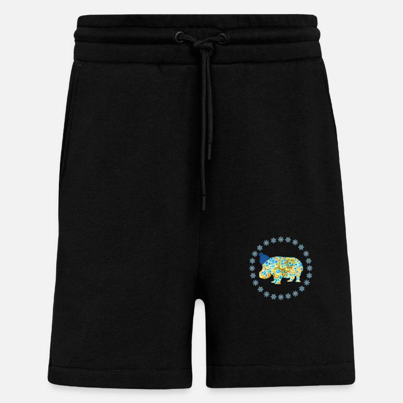Hippopotame E 243 - Short bio décontracté fabriqué en UE - SOLID BLACK