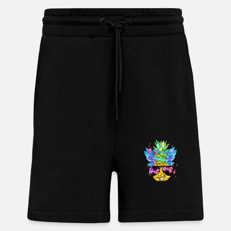 Art de l’ananas - Short bio décontracté fabriqué en UE - SOLID BLACK