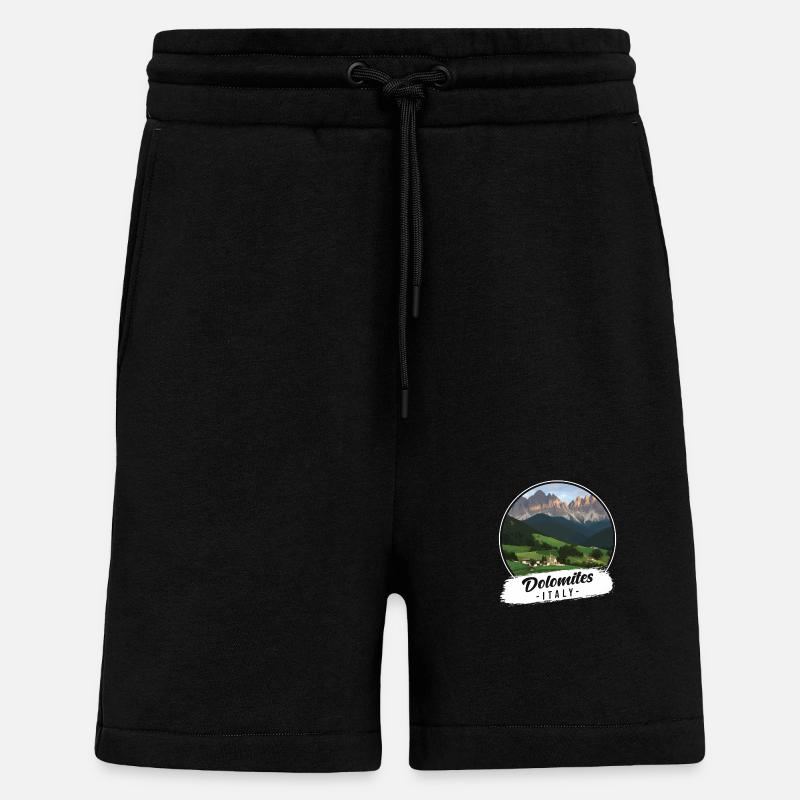 Dolomiten Italy Souvenir - Shorts - made by SPREAD - SOLID BLACK