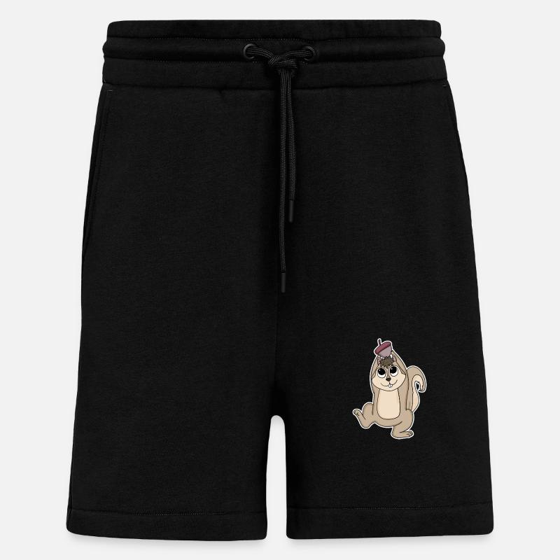 Écureuil - Short bio décontracté fabriqué en UE - SOLID BLACK