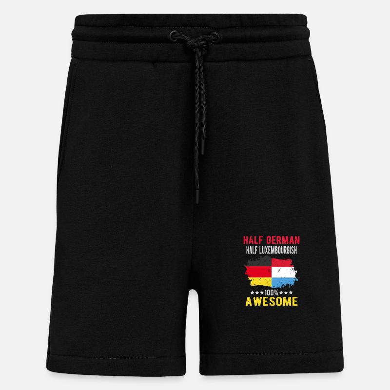 Half German Half Luxembourger - Shorts - made by SPREAD - SOLID BLACK