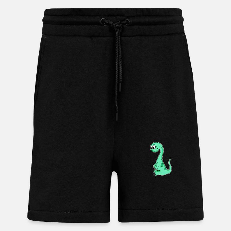 Dinosaur motif - Shorts - made by SPREAD - SOLID BLACK