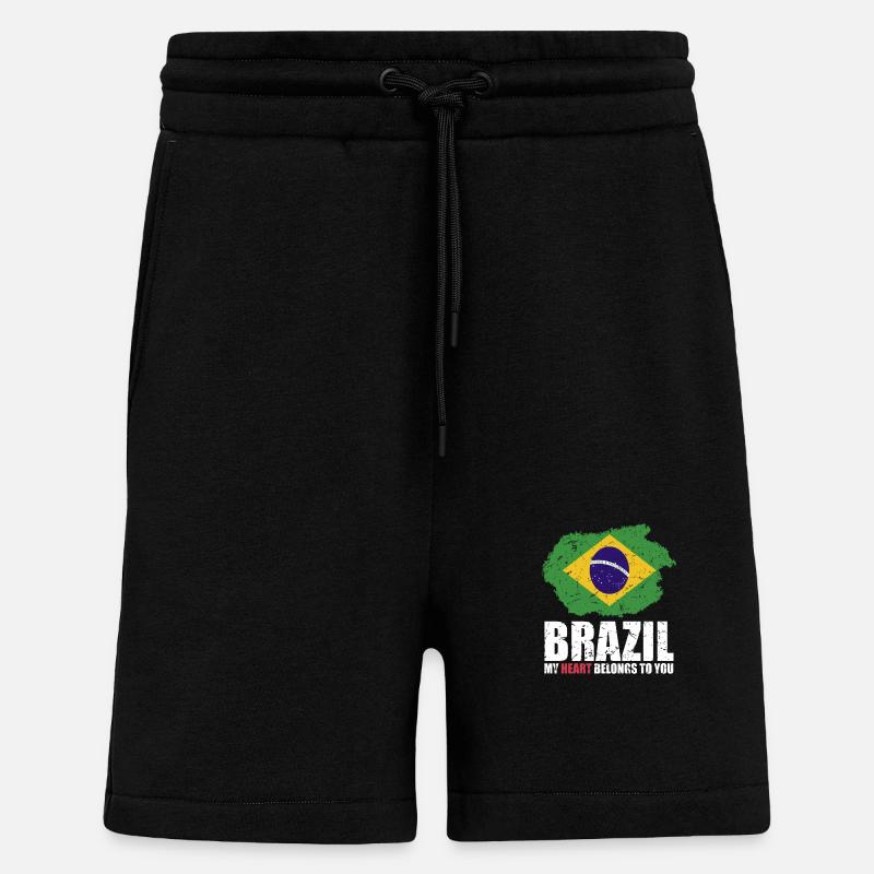 Brasilien Fahne - Shorts - made by SPREAD - SOLID BLACK