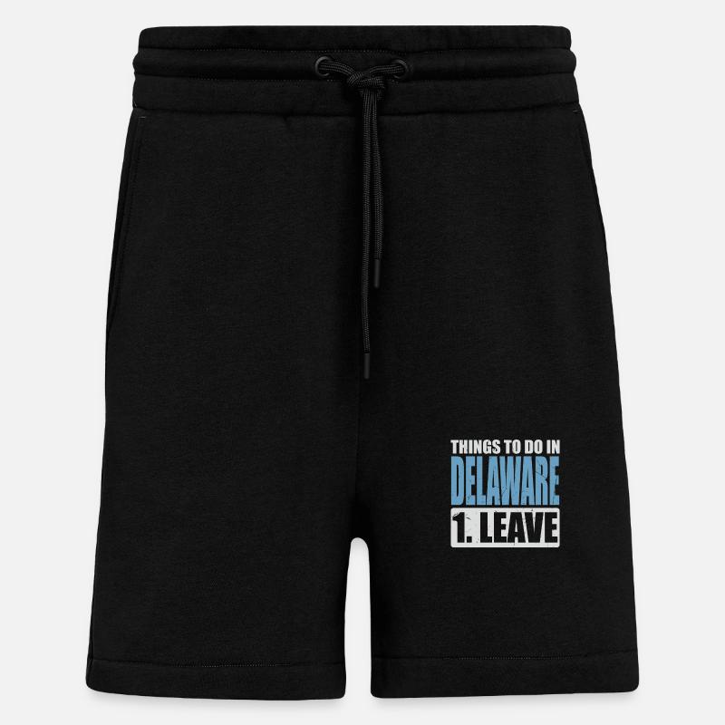 Delaware Meme - Shorts - made by SPREAD - SOLID BLACK