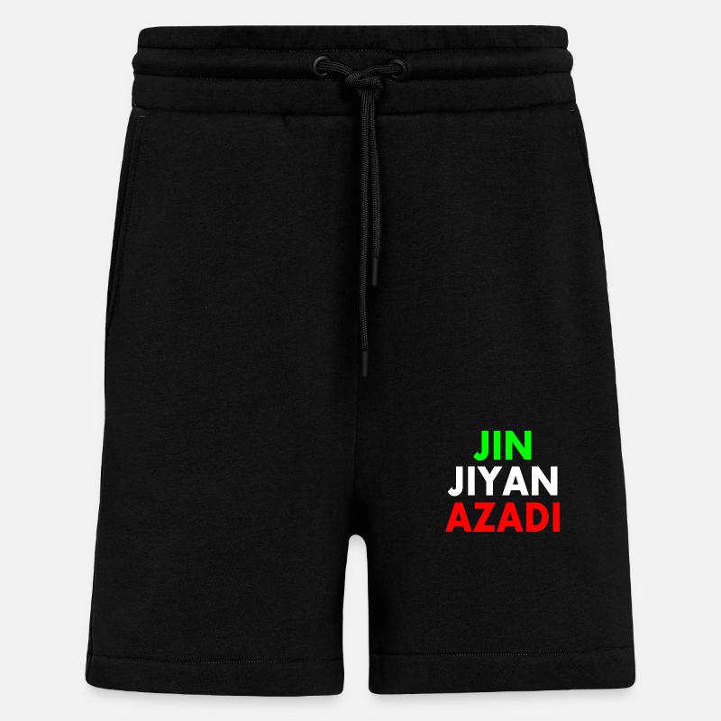 jin jiyan azadi - Short bio décontracté fabriqué en UE - SOLID BLACK