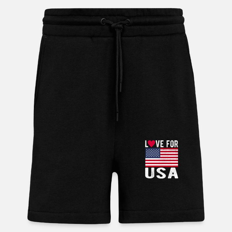 Deer Flag - Shorts - made by SPREAD - SOLID BLACK