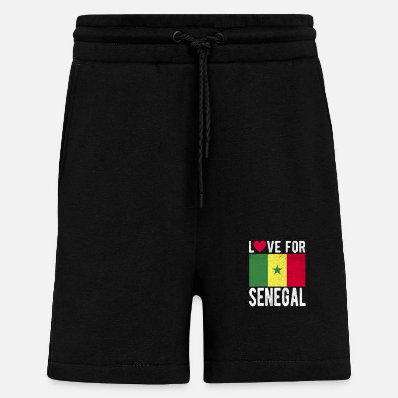 Senegal Fahne - Shorts - made by SPREAD - SOLID BLACK