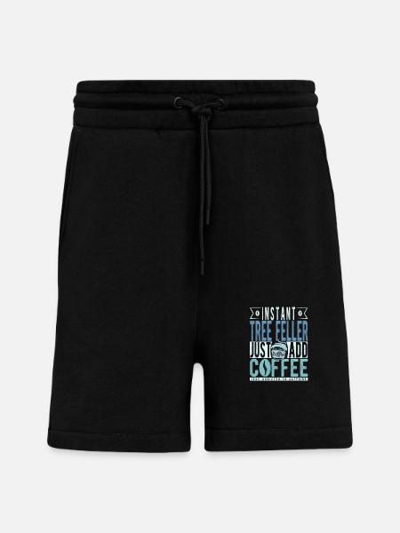 Baum Faller coffee saying - Shorts - made by SPREAD - SOLID BLACK