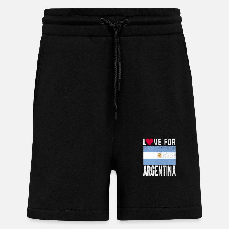 Argentine Souvenir - Short bio décontracté fabriqué en UE - SOLID BLACK