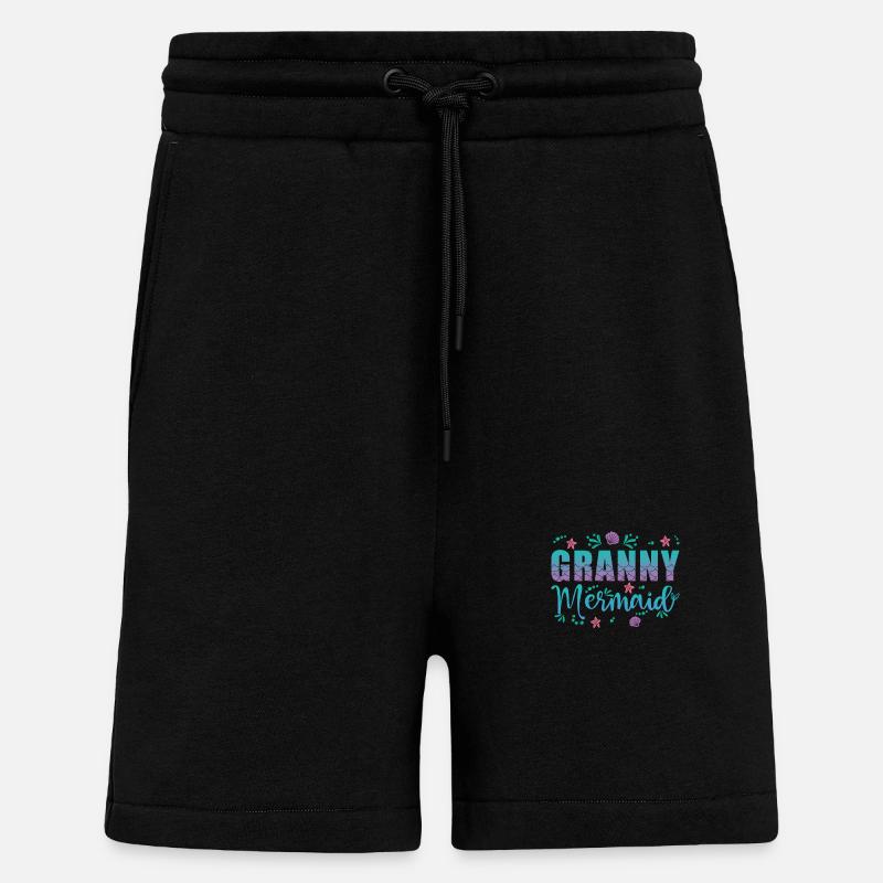 Grand-mère Sirène - Short bio décontracté fabriqué en UE - SOLID BLACK