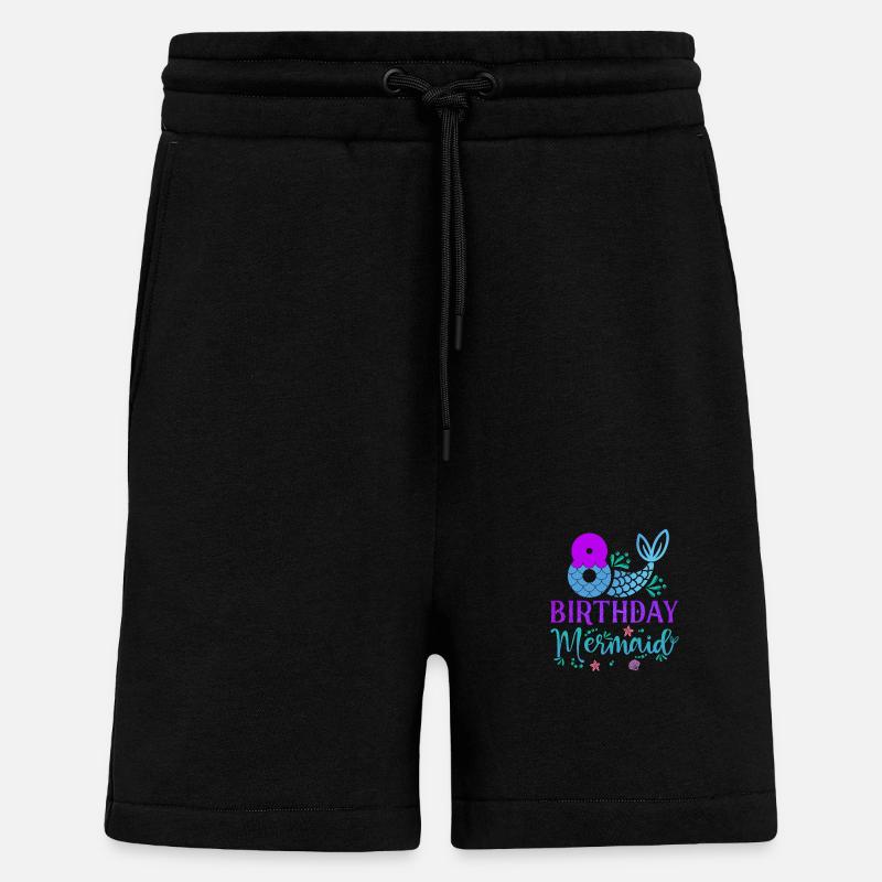 8e anniversaire Sirène - Short bio décontracté fabriqué en UE - SOLID BLACK