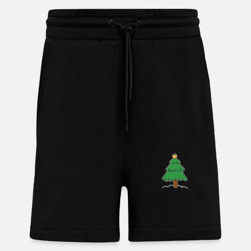Arbre de Noël - Short bio décontracté fabriqué en UE - SOLID BLACK