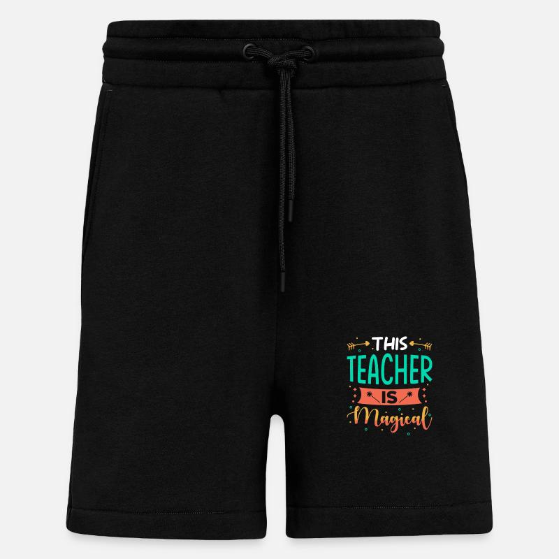 Cadeau de l’enseignant - Short bio décontracté fabriqué en UE - SOLID BLACK