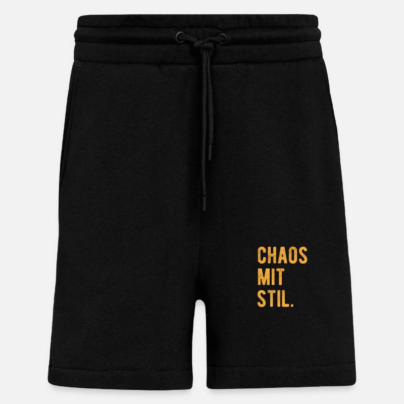 Chaos Mit Stil Lustiger Spruch - Shorts - made by SPREAD - SOLID BLACK
